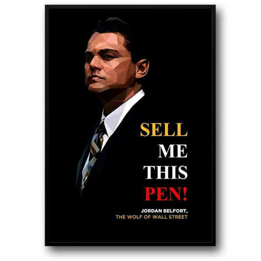 Leonardo DiCaprio Canvas Art | The Wolf of Wall Street Poster | Classic Movie Print | Wall Decor | Home Art
