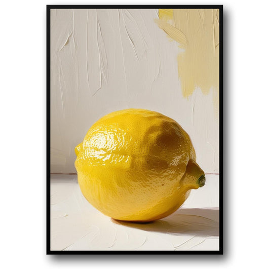 Fresh Lemon Art Print | Abstract Kitchen Decor | Citrus Fruit Poster | Wall Art for Home & Garden Decor | Vibrant Fruit Illustration