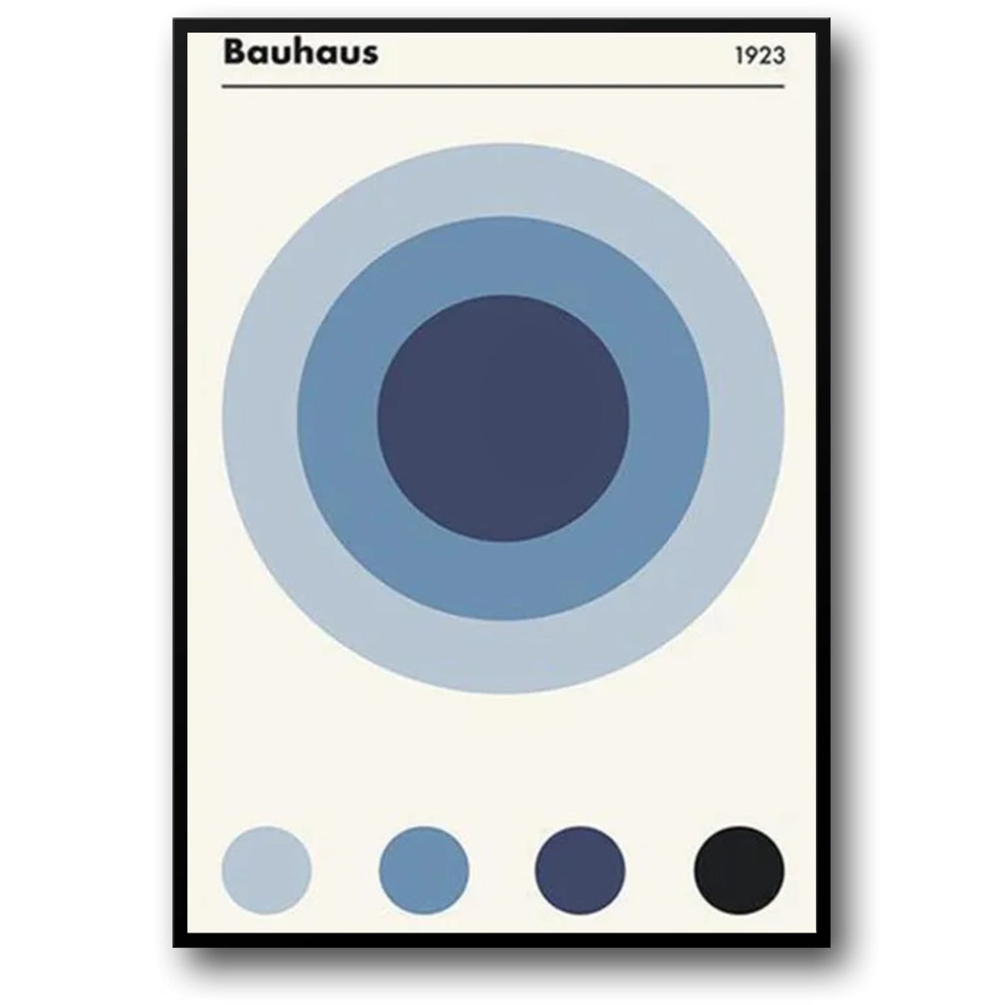 Bauhaus Geometric | Blue Accents | Minimalist Design