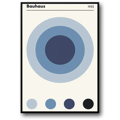 Bauhaus Geometric | Blue Accents | Minimalist Design