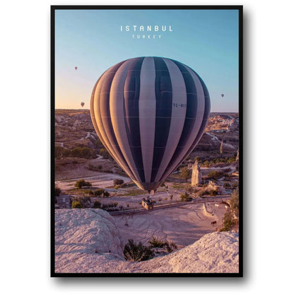 Hot Air Balloon, Cappadocia | Istanbul | Constantinople | Turkey | Serene Balloon Adventures | Collectible Turkey Travel Posters