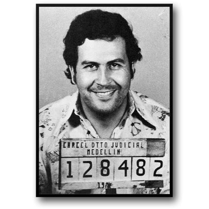 Pablo Escobar Mugshot | Black & White Photography