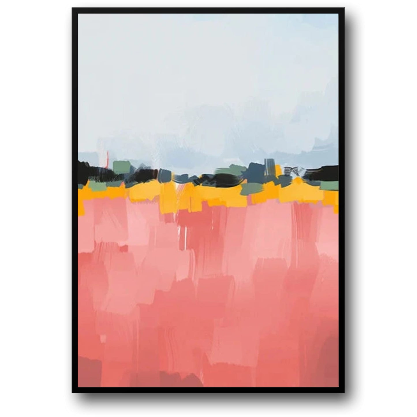 Twisted Terrain Abstract | Colorful Modern Graphic Art