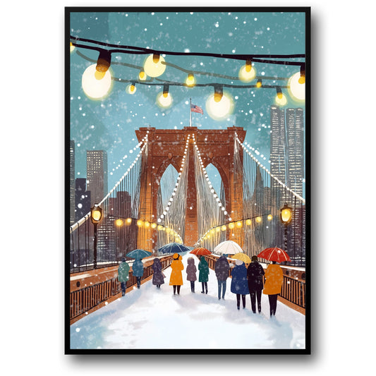Brooklyn Bridge Winter | NYC Festive Mood