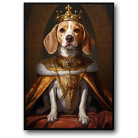 Beagle Throne of Gold | Majestic Canine Decor