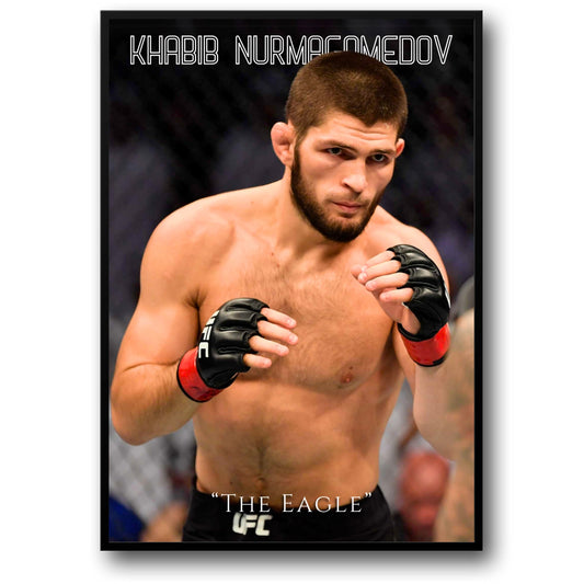 Khabib Nurmagomedov UFC Poster  The Eagle MMA Champion Wall Art