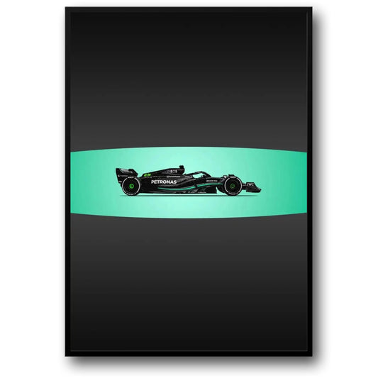 Mercedes W11 | Vintage Racing Poster | Mercedes Dominance in Formula 1 with the W11 | Sleek F1 Racing Posters