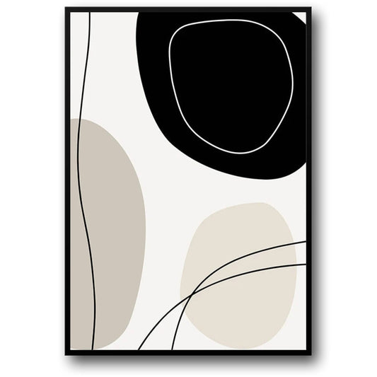 Monochrome Harmony Decorative Wall Art | Poster | Minimalist Black and White Art Print | Home Decor | Modern Art for Living Room | Aesthetic Interior Design Accent