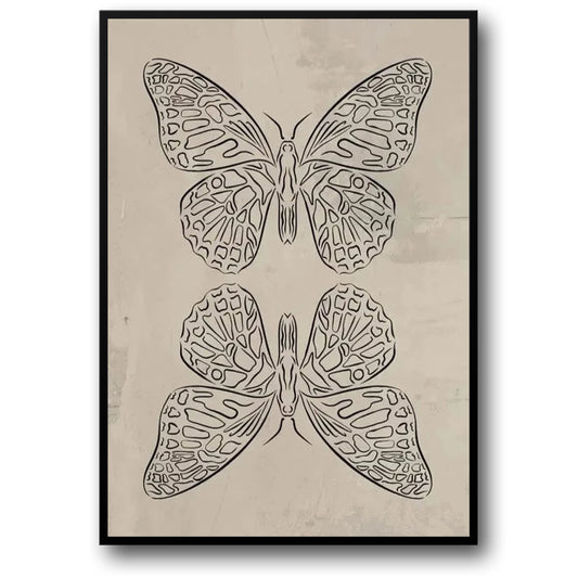 Abstract Minimalism Poster | Linear Palm Silhouette Print | Modern Home Decor Wall Art