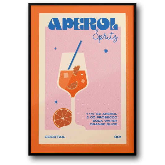 Vintage Aperol Spritz | Retro Cocktail Art
