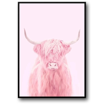 Pink Highland Cow | Fantastical Creatures Art