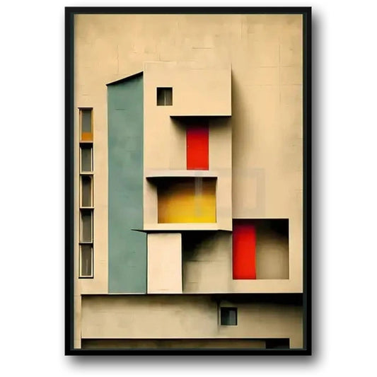 Abstract Building Art Print | Minimalist Architectural Poster | Modern Home Decor | Unique Design for Office Decoration