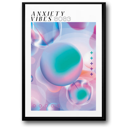 Anxiety Vibes | Modern Abstract Poster | Home Decor Artwork | Mental Health Art Print