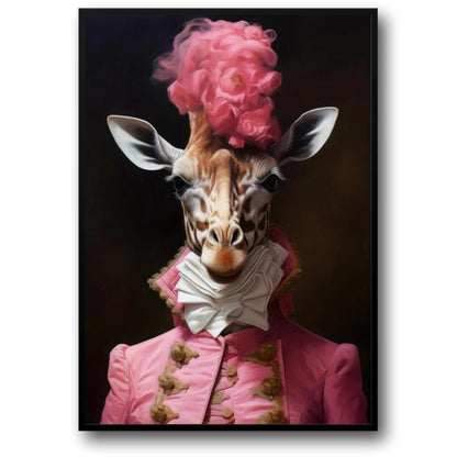 Royal Punk Circus Giraffe | Whimsical Animal Illustration