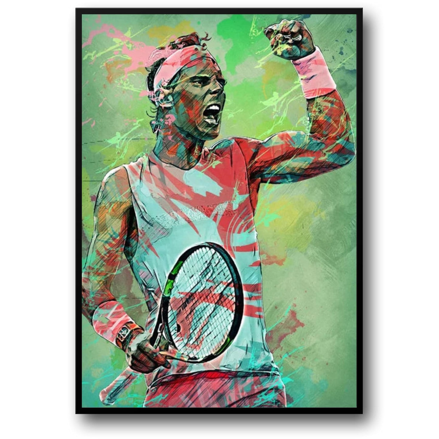 Rafael Nadal Abstract | Tennis Legend Art
