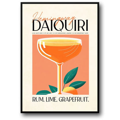 Daiquiri Cocktail | Retro Party Vibes | Vintage Drink Illustration