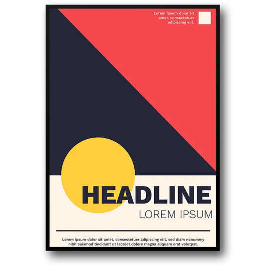 Bauhaus Art Movement | Geometric Abstract Design | Modernist Style Poster | Home Decor Wall Art | Interior Decoration