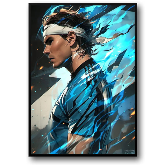 Rafael Nadal Poster | Celebrating Passion, Power, and Achievement | Dynamic Tribute to Tennis Excellence | Iconic Athlete Artwork