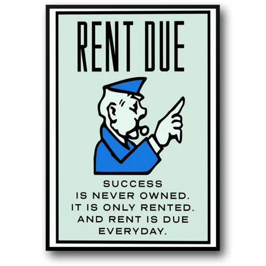 Monopoly | Rent Due Edition | Colorful Vintage Game Art