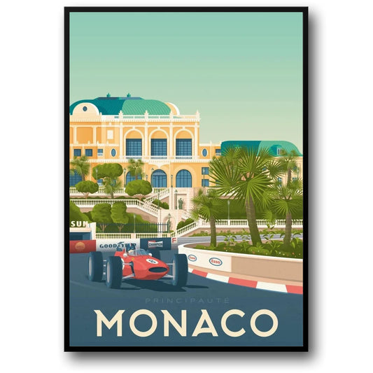 Monaco Scenic Beauty Poster | Stunning Destinations Art Print | Home Decor Wall Art | Iconic Coastal Landscape