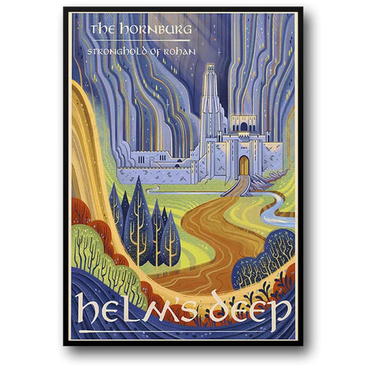 Helm's Deep Poster | Legendary Helm's Deep Fortress Poster: Dive into Epic Battles and Heroic Standoffs  A Must-Have for Fantasy War Epic Collectors