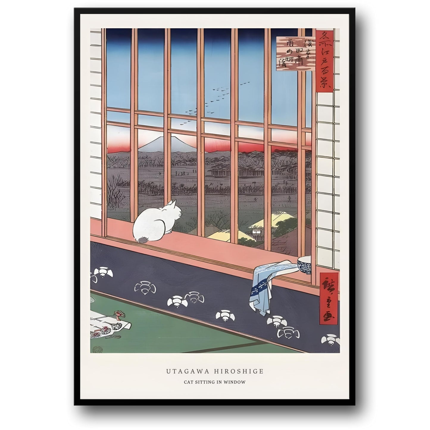 Utagawa Hiroshige | Cat in Window Ukiyo-e