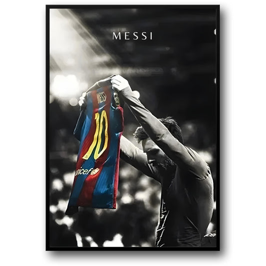 Lionel Messi | Black & White Soccer Celebration