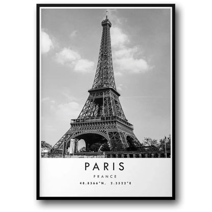 Eiffel Tower Poster | Iconic Paris Landmark | Captures Parisian Charm | France Wall Art Decor