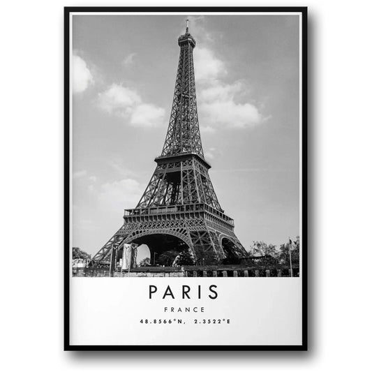 Eiffel Tower Poster | Iconic Paris Landmark | Captures Parisian Charm | France Wall Art Decor
