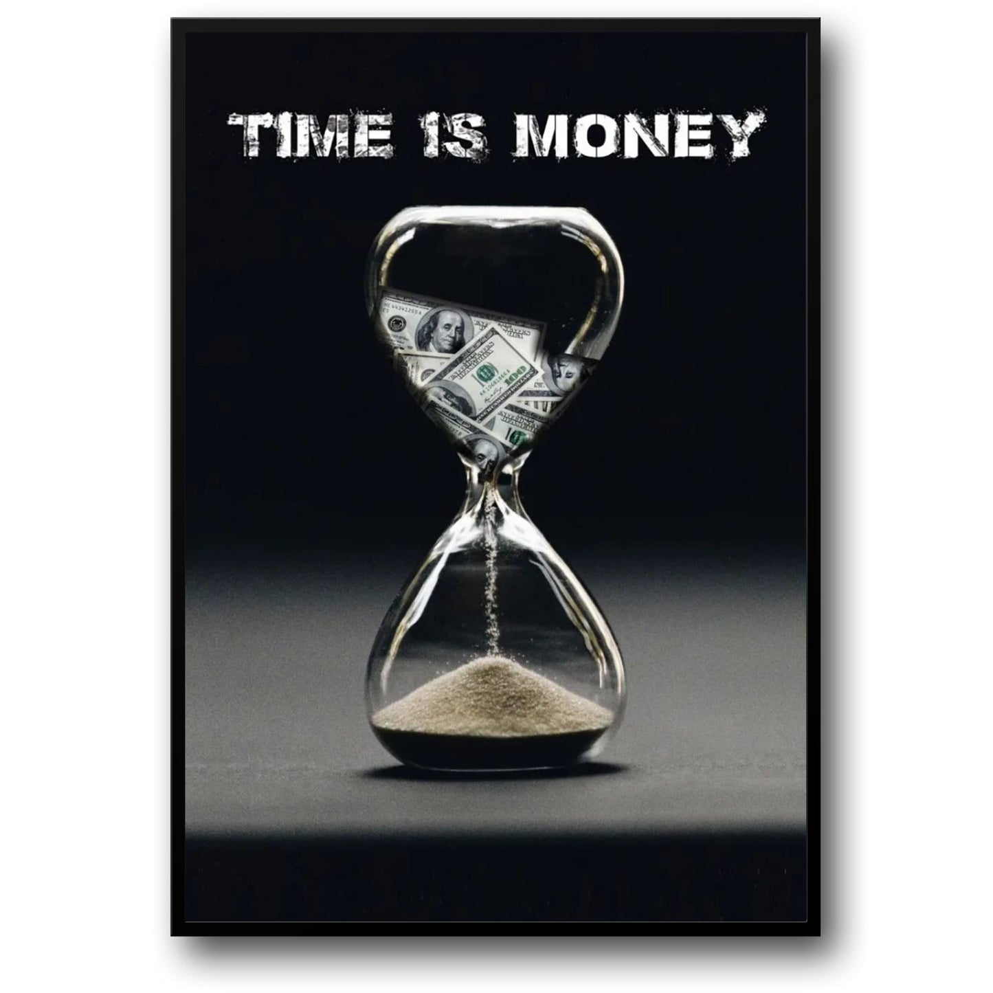Time Is Money Hourglass | Modern Motivational Decor