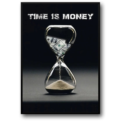 Time Is Money Hourglass | Modern Motivational Decor