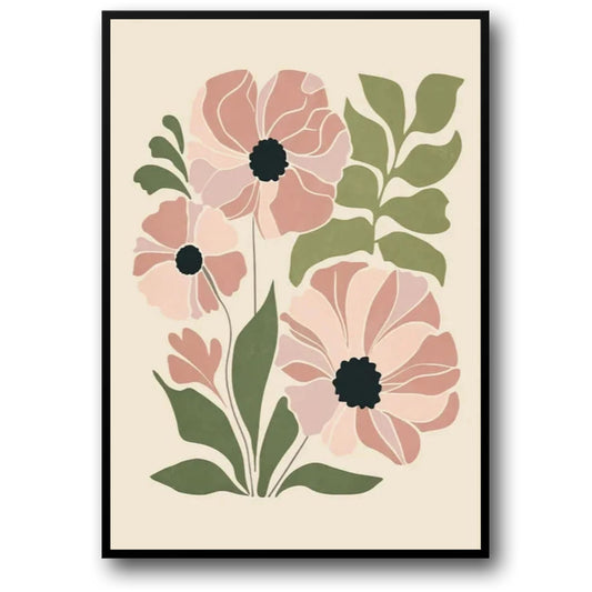 Wildflower Whimsy Poster | Minimalistic Floral Art | Home & Garden Decor | Nature-Inspired Wall Art | Elegant Visual Artwork | Botanical Print Design | Suitable for Living Room or Bedroom Decor