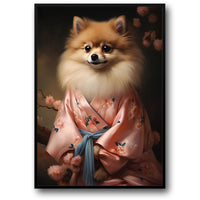 Cherry Blossom Serenity | Pomeranian in Soft Pink