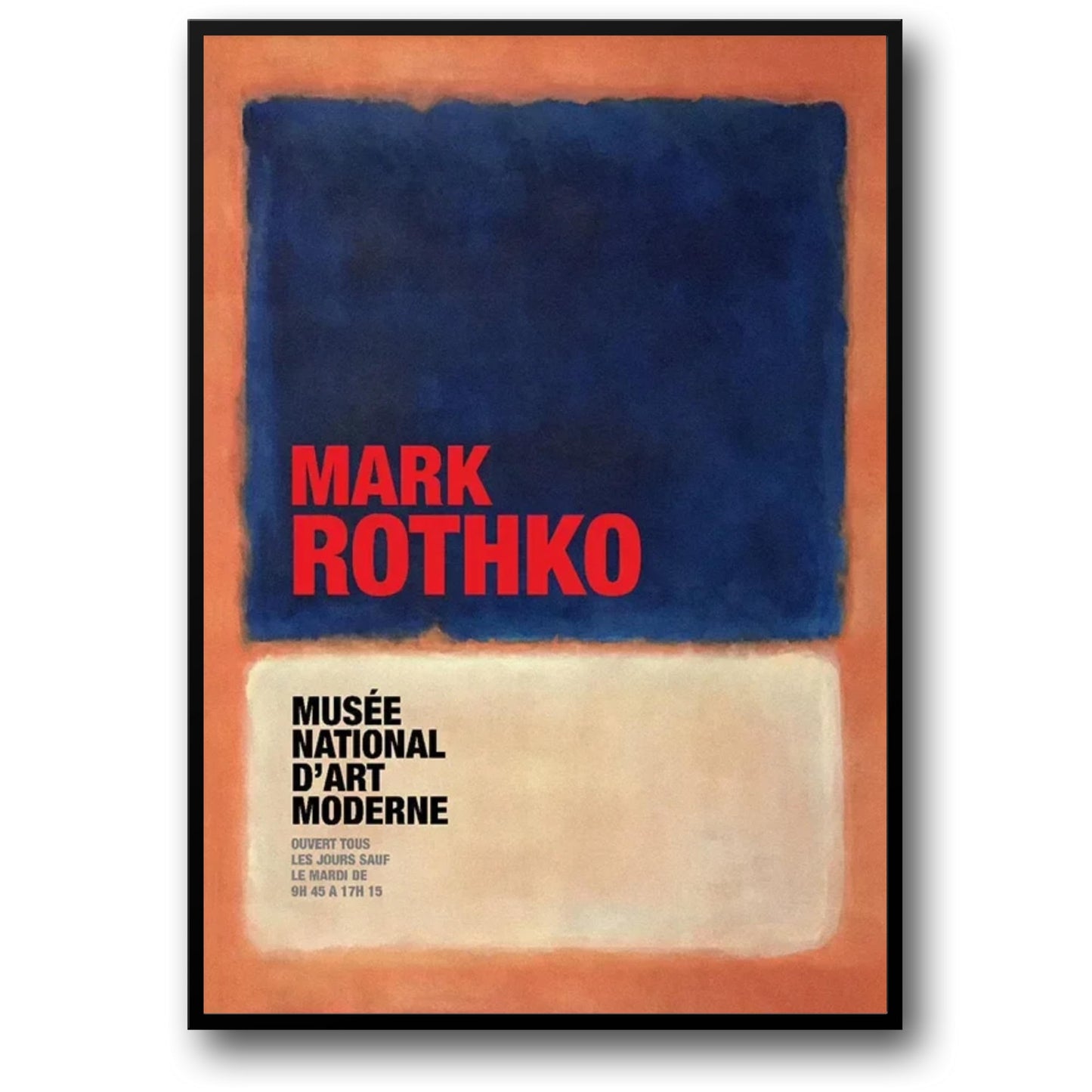 Mark Rothko | Blue & Cream on Orange Abstract