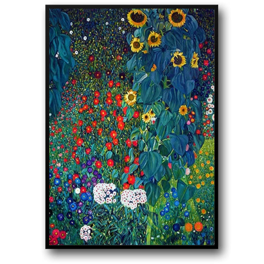 Gustav Klimt | Farm Garden with Sunflowers | Impressionist Floral