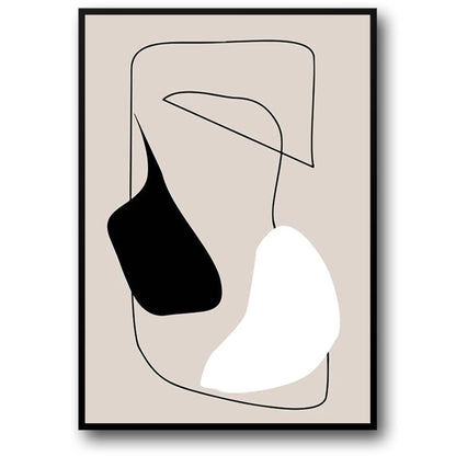 Organic Abstract Pattern Poster | Monochrome Art Print | Modern Home Decor | Minimalist Black and White Poster | Artwork for Living Room or Office Decor