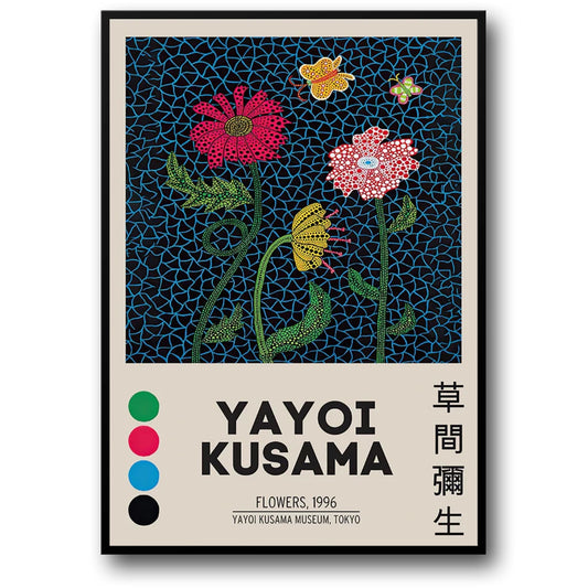 Yayoi Kusama | Colorful Floral Botanical Art