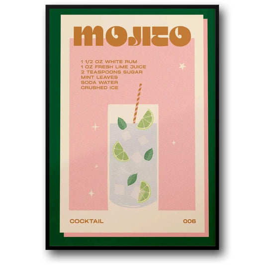 Vintage Mojito Cocktail | Classic Bar Decor