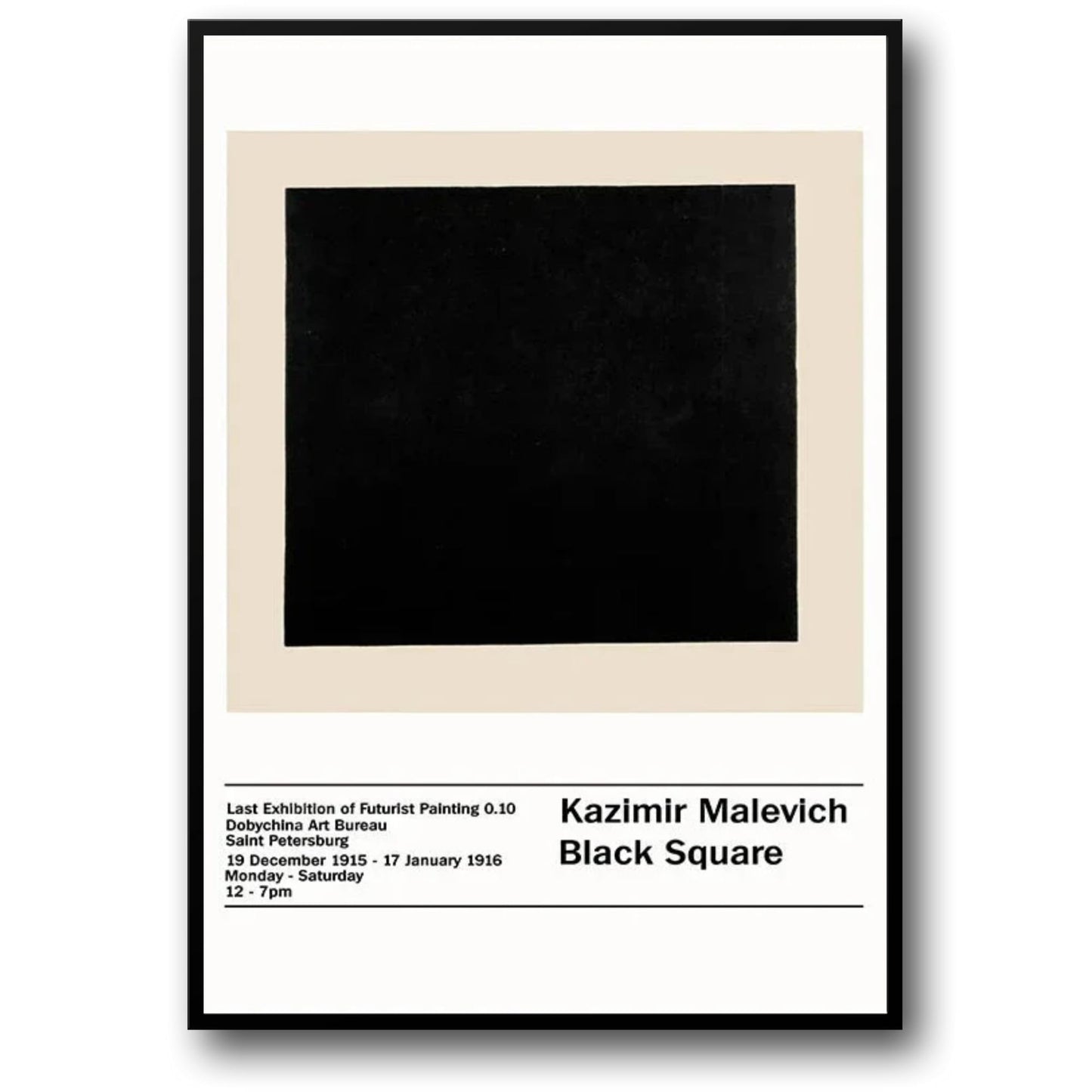 Malevich Black Square | Minimalist Abstract