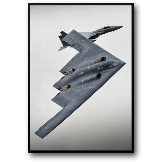 Aviation Art Print | B2 Stealth Bomber Jet Aesthetic | Modern Home Decor | Artwork for Office