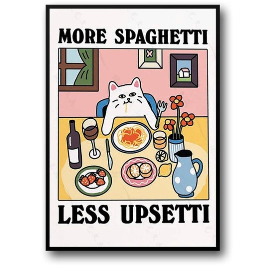 Vintage Cat | More Spaghetti Less Upsetti
