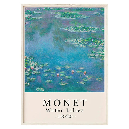 Claude Monet Water Lilies | Impressionist Art Poster | Masterpiece Series | Fine Decor Wall Art