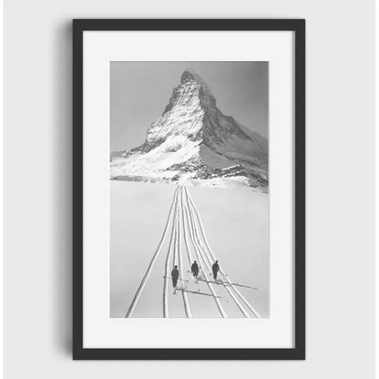 Skiing the Matterhorn | Iconic View | Historical Ski Poster