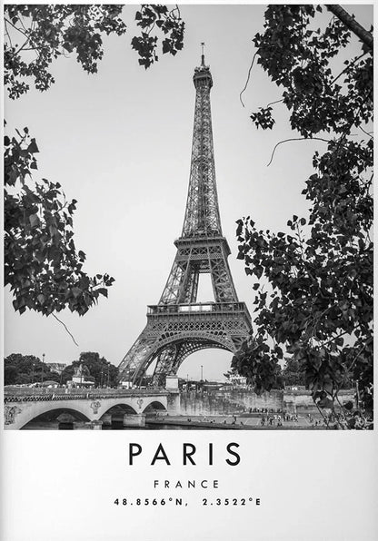 Eiffel Tower Poster | Paris Skyline Art | Iconic French Landmark | Wall Decor | Travel-Inspired Artwork