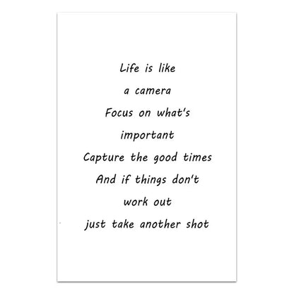 Life Camera Quote | Motivational Typography