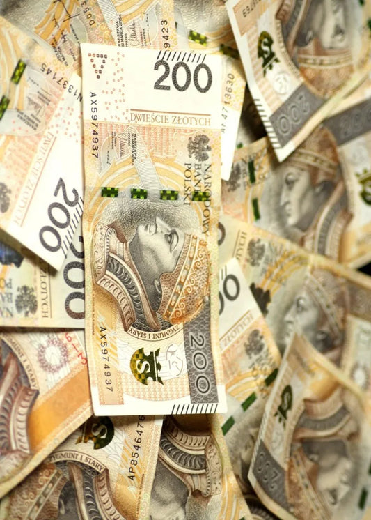 Polish Banknotes Poster  200 Zloty Currency Art, Money Wall Decor | Home Decor | Decoration Poster
