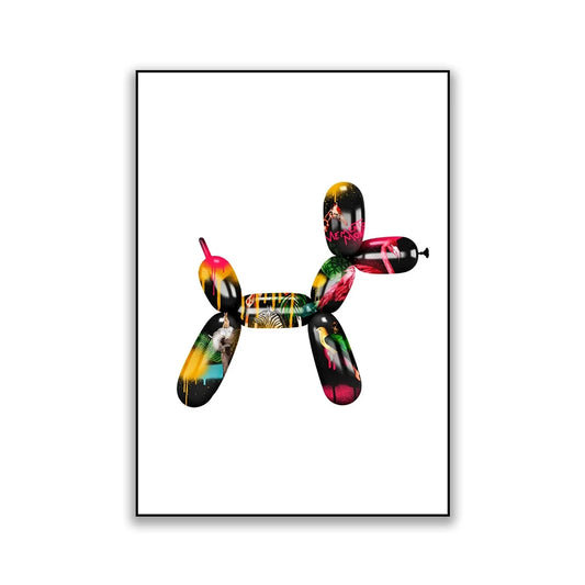Pop Art Balloon Dog Poster | Abstract Funny Wall Decor | Modern Home Bathroom Canvas | Mural Artwork
