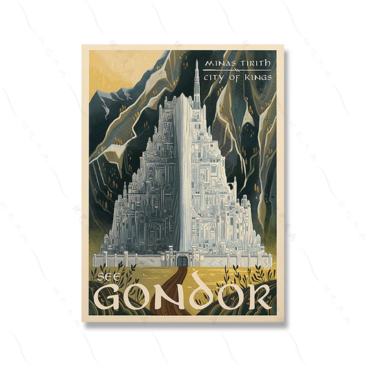 Isengard and the Tower of Orthanc Collector's Edition Poster: Marvel at the Ancient Majesty of the Great Tower  Perfect for Fans of Grand Constructions and Mythical Realms