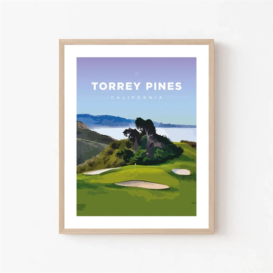 Torrey Pints | California | Golf Course Tribute Poster | Home Decor Artwork