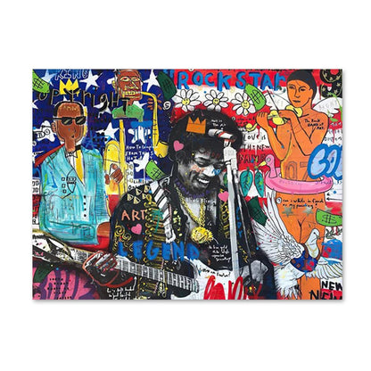 Poster | Abstract Street Pop Graffiti Art | Queen of England Wall Art | Canvas Print for Living Room Decor